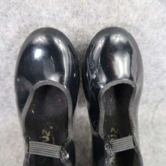 Danshuz Shoes Girls 11 Tap Dance Mary Jane Black Patent Slip On Star Tone Kids - Picture 12 of 16